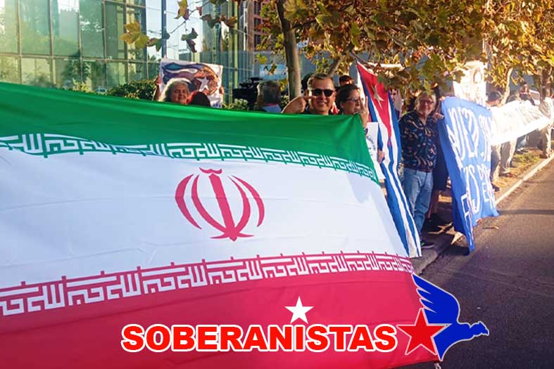 Chile: se manifiestan en embajada de EEUU contra la agresión a Cuba e Irán